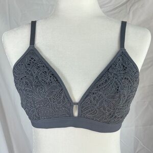 Lively Palm Lace Busty Bralette in Smoke Size 2 - see size chart